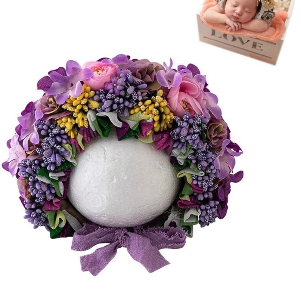 Newborn floral hat